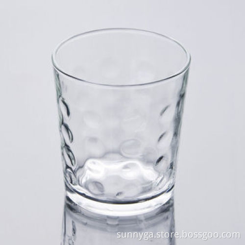Glass Tumbler with 395mL Capacity and Debossed Dot, Suitable for Promotional Purposes/Daily Use